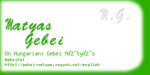 matyas gebei business card